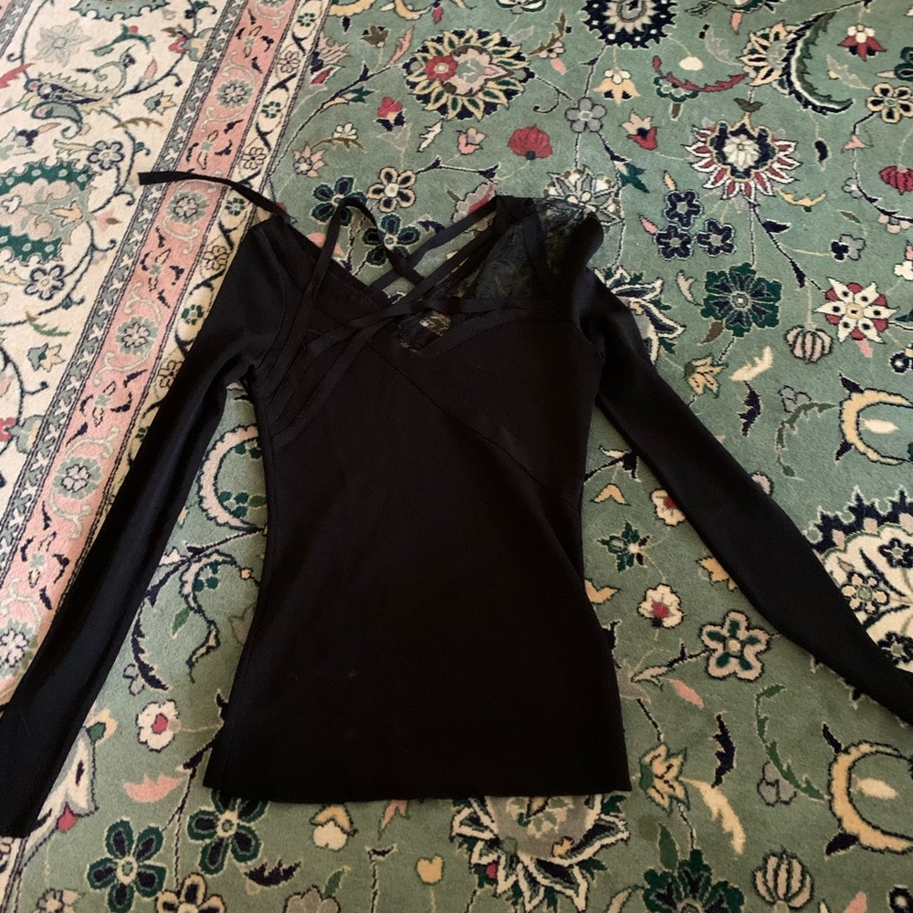 Valentino black shirt size small with detail